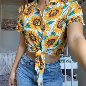 *SOLD* AMERICAN APPAREL SUNFLOWER BLOUSE